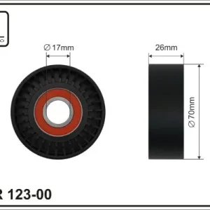 rolka kierunkowa / prowadząca, pasek klinowy zębaty CAFFARO 123-00 Oferta