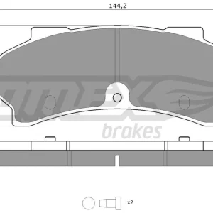 Zestaw klocków hamulcowych, hamulce tarczowe TOMEX BRAKES TX 12-39 Cena promocyjna