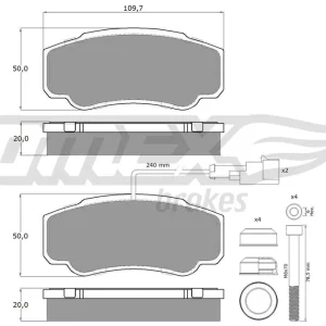 Promocja Zestaw klocków hamulcowych, hamulce tarczowe TOMEX BRAKES TX 12-461