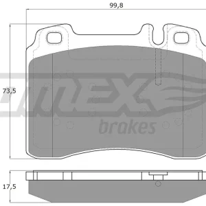 Cena promocyjna Zestaw klocków hamulcowych, hamulce tarczowe TOMEX BRAKES TX 12-71