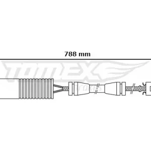 Szybka dostawa Styk ostrzegawczy, zużycie okładzin hamulcowych TOMEX BRAKES TX 30-29