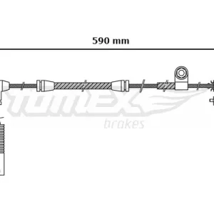 Ekspresowa dostawa Styk ostrzegawczy, zużycie okładzin hamulcowych TOMEX BRAKES TX 30-37