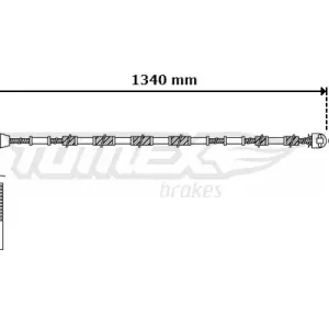 Oferta Styk ostrzegawczy, zużycie okładzin hamulcowych TOMEX BRAKES TX 30-38