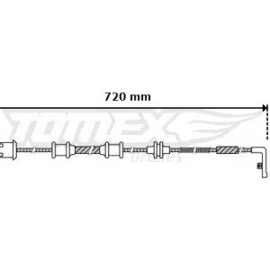 Styk ostrzegawczy, zużycie okładzin hamulcowych TOMEX BRAKES TX 30-39 Premium