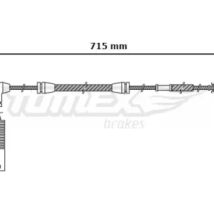 Szybka dostawa Styk ostrzegawczy, zużycie okładzin hamulcowych TOMEX BRAKES TX 30-42