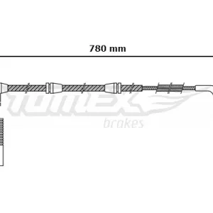 Styk ostrzegawczy, zużycie okładzin hamulcowych TOMEX BRAKES TX 30-47 Cena promocyjna