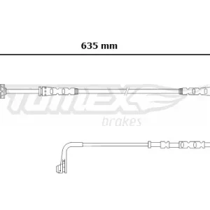 Styk ostrzegawczy, zużycie okładzin hamulcowych TOMEX BRAKES TX 30-58 Wyjątkowa oferta