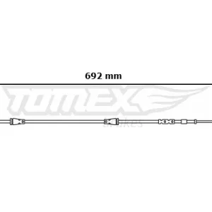 Styk ostrzegawczy, zużycie okładzin hamulcowych TOMEX BRAKES TX 30-68 Hit cenowy