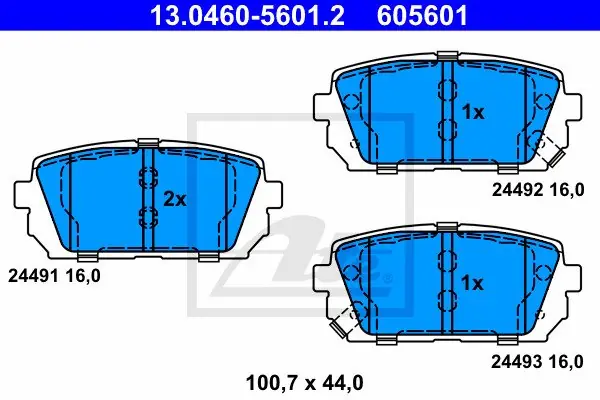 Klocki hamulcowe ATE 13-0460-5601-2 583021DE00 Tani