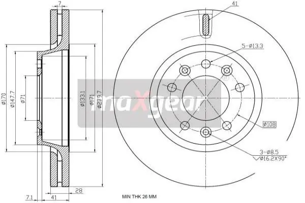 TARCZA HAM. FIAT P. SCUDO 07- Nowy