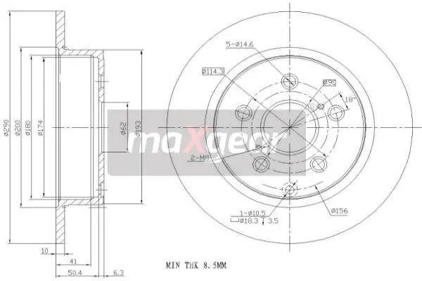 TARCZA HAM. TOYOTA T. COROLLA VERSO 04- Nowy