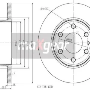 Zniżka TARCZA HAM. IVECO T. DAILY 06-/11-/14- Z ABS