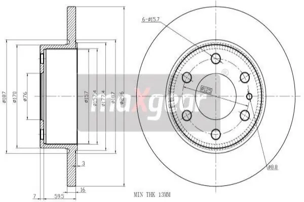 Zniżka TARCZA HAM. IVECO T. DAILY 06-/11-/14- Z ABS