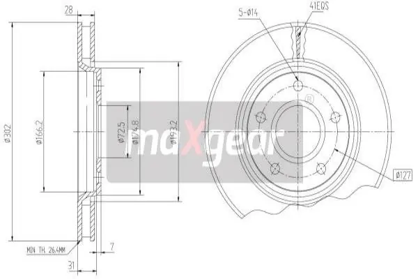 Kup teraz TARCZA HAM. CHRYSLER P. GRAND VOYAGER 2,8 CRD 07-/FIAT FREEMONT