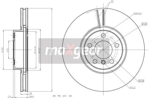 TARCZA HAM. BMW P. X5/X6 07- 348MM Ograniczona ilość