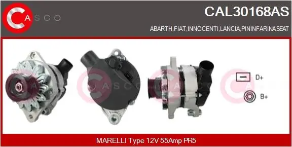 ALTERNATOR 12V 55A CASCO CAL30168AS Bezpieczne zakupy