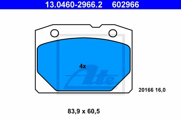 Oferta Klocki hamulcowe ATE 13-0460-2966-2 20166160