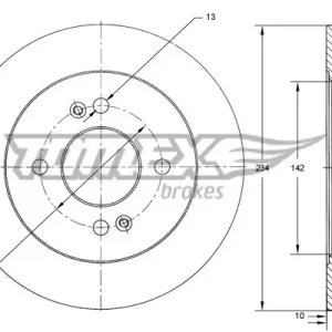 TARCZA HAMULC. HYUNDAI I10 13- TYŁ Dostępne od ręki