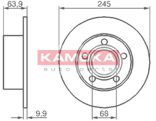 Tarcze hamulcowe KAMOKA 103642 4A0615601A Ekspresowa dostawa