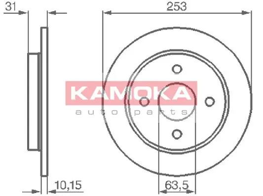 Do wyczerpania zapasów Tarcza hamulcowa KAMOKA 103562 5022666