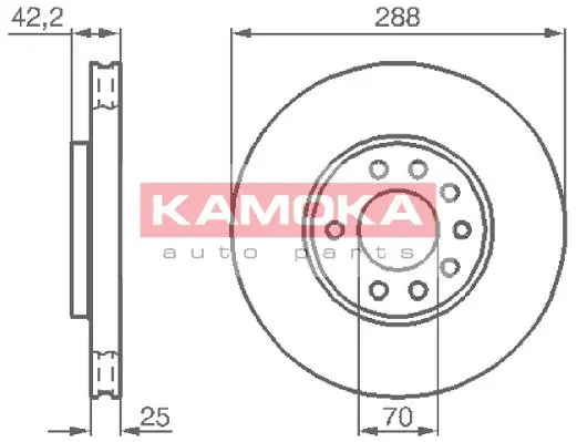 Zamów dziś Tarcza hamulcowa KAMOKA 1031620 569056